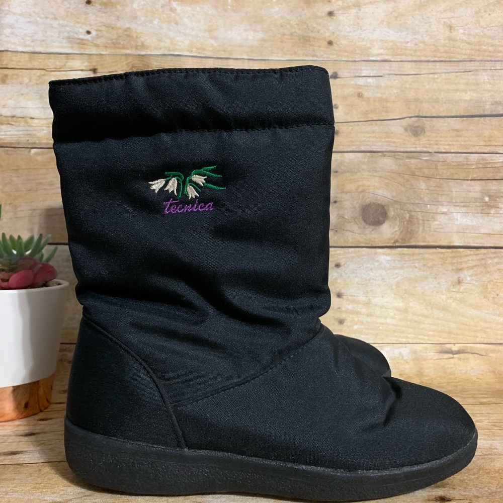 Tecnica women 6.5 snow boots embroidered floral vintage nylon ditzy pull on - Picture 7 of 7
